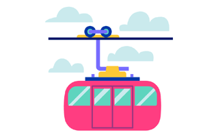 Cable Car Sticker PNG