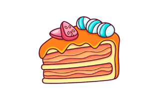 Cake Slice Sticker PNG