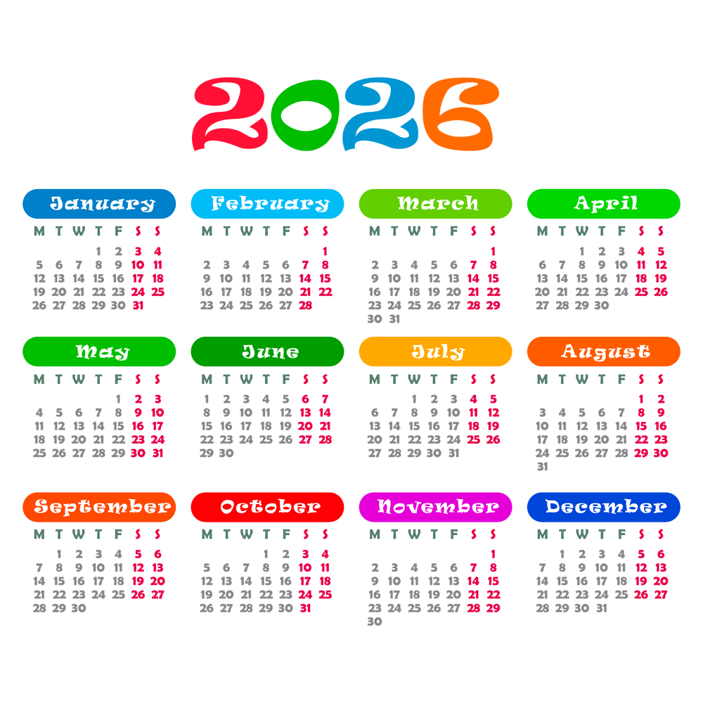Calendar 2026 Transparent Gallery