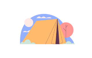 Camping Tent Sticker PNG