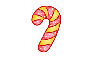 Candy Cane Free Sticker PNG