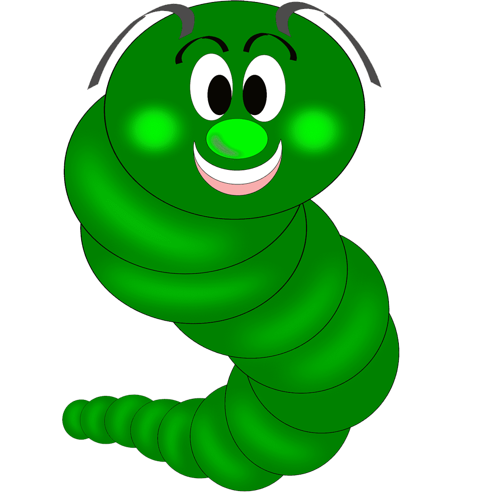 Cartoon Caterpillar  Transparent Photo