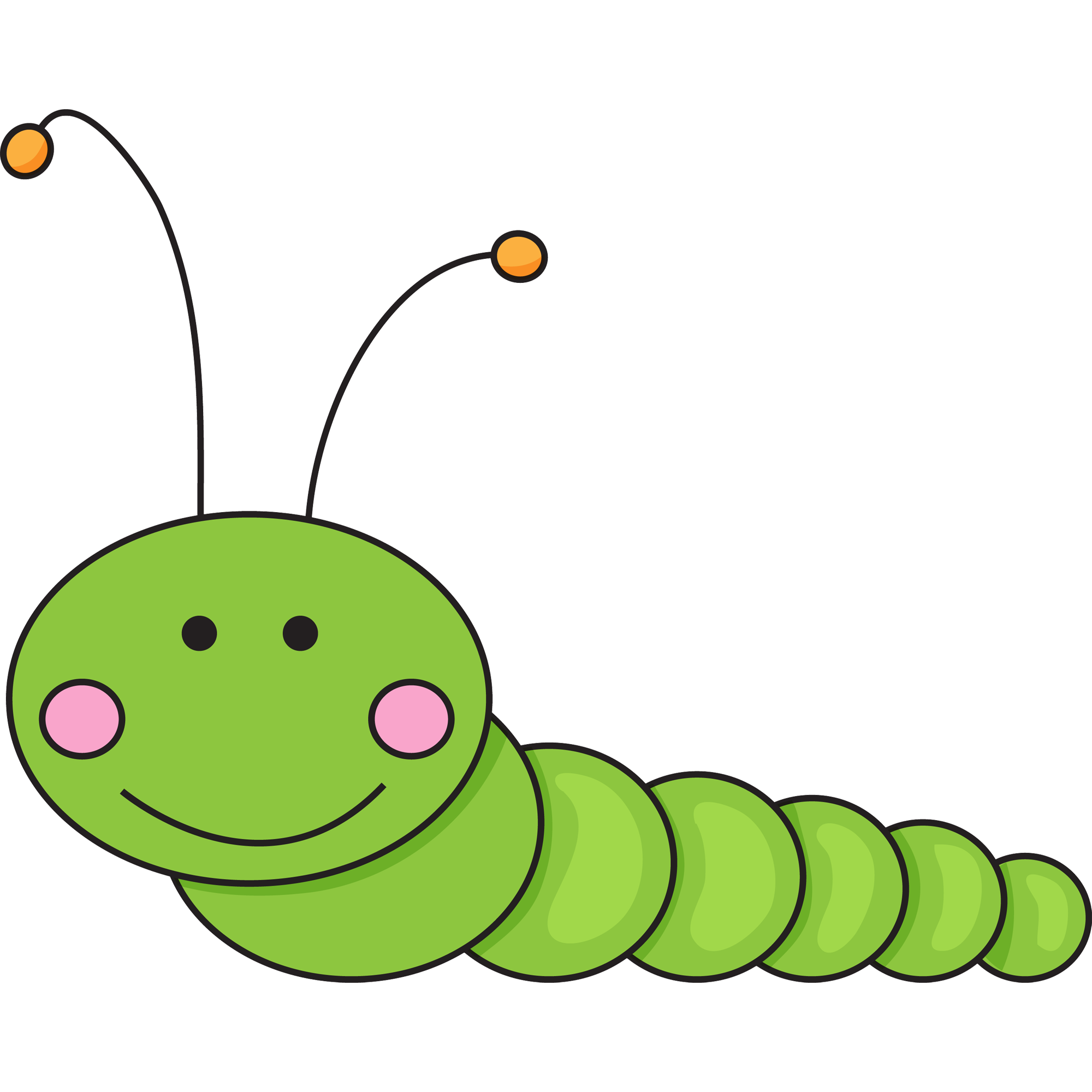 Cartoon Caterpillar  Transparent Clipart