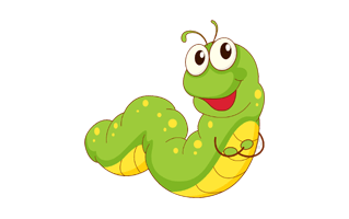 Cartoon Caterpillar PNG