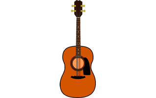 Cartoon Guitar PNG