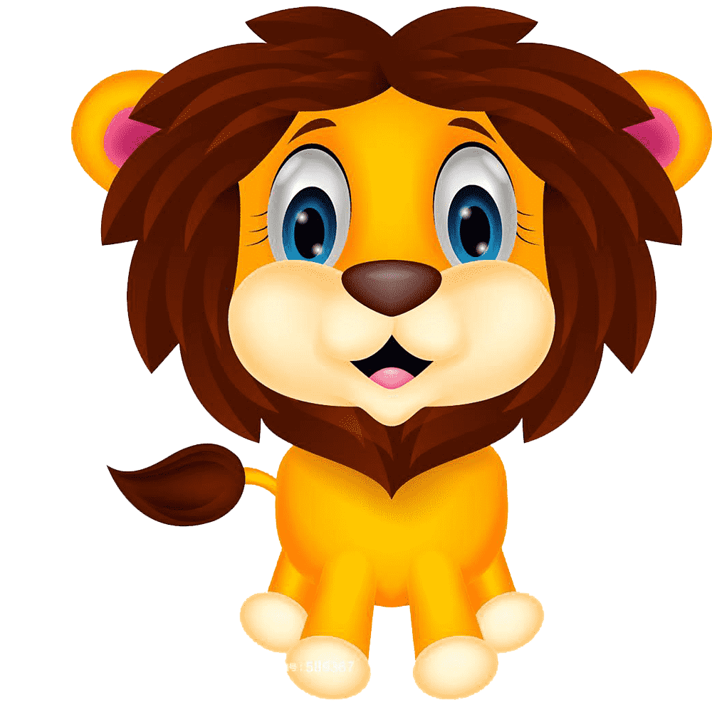 Cartoon Lion  Transparent Photo