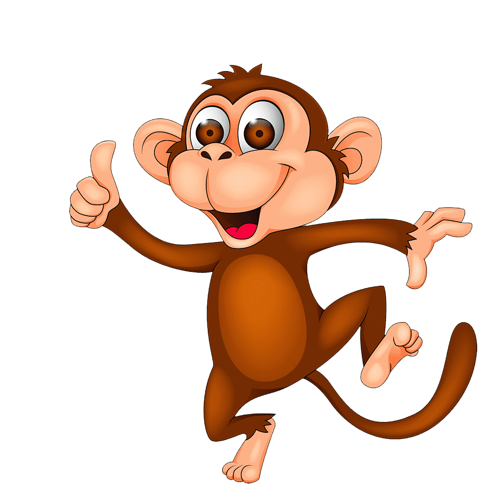 Cartoon Monkey  Transparent Clipart