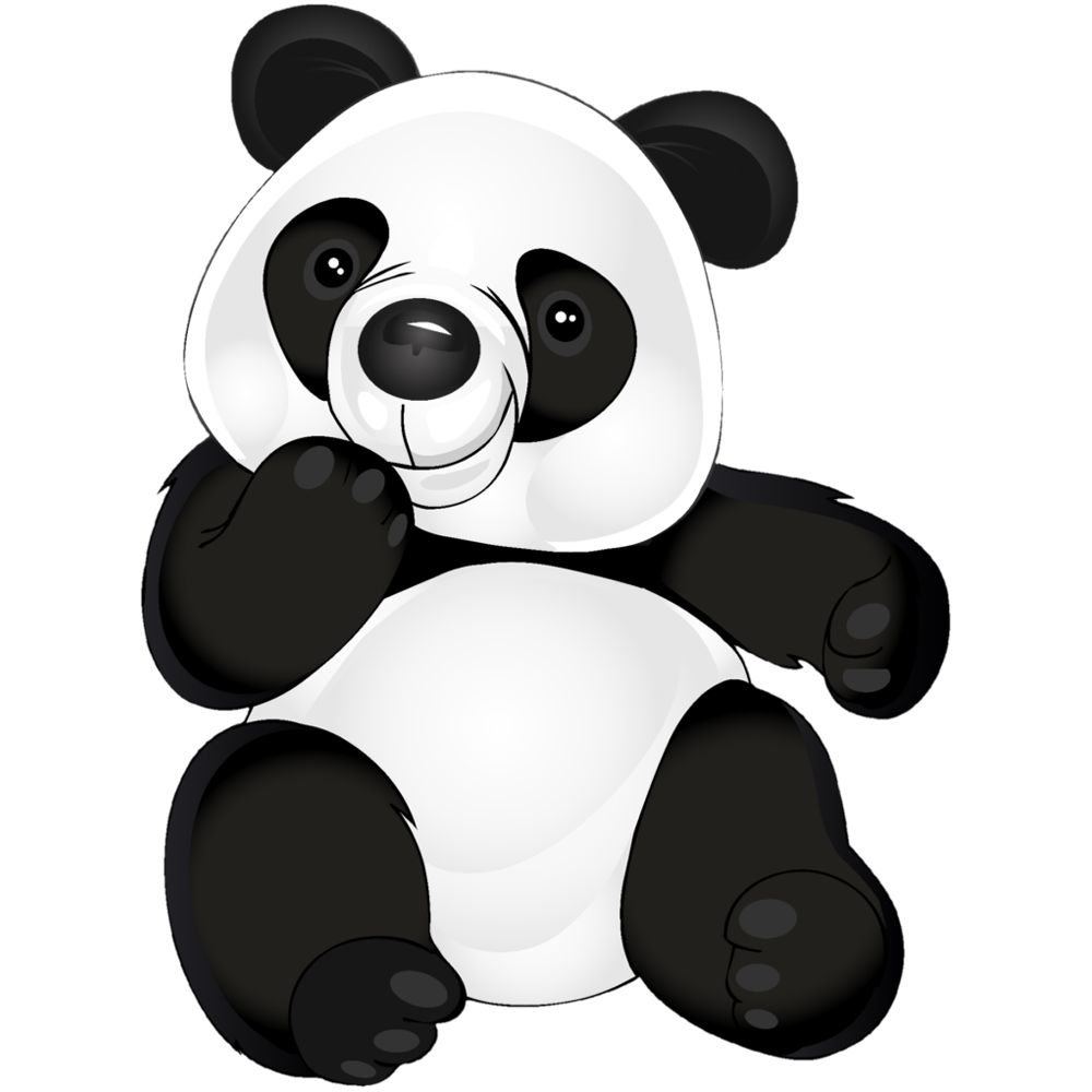 Cartoon Panda  Transparent Clipart