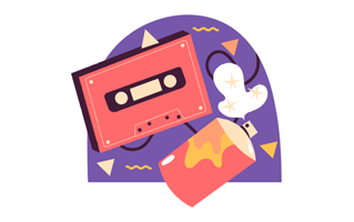 Cassette Free Sticker PNG