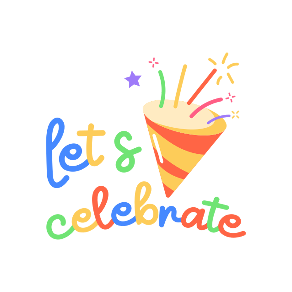 Celebrate Free Sticker Transparent Clipart