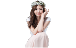 Chae Eun In White Dress PNG