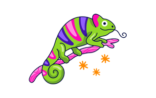 Chameleon Free Sticker PNG