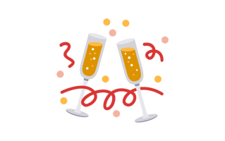Champagne Free Sticker PNG