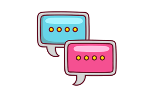 Chatting Sticker PNG