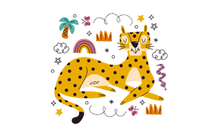 Cheetah Free Sticker PNG