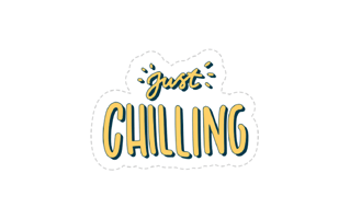 Chilling Sticker PNG