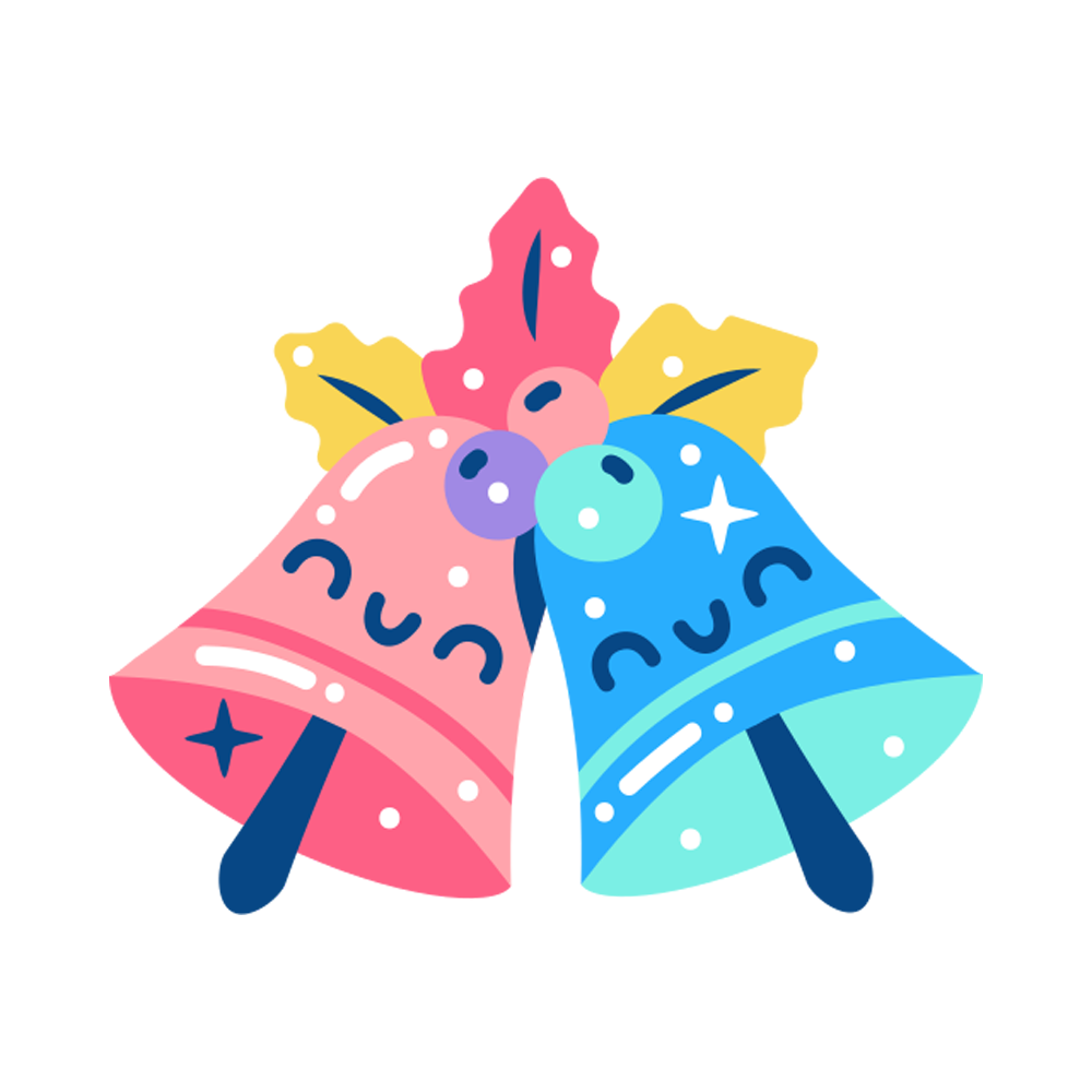 Christmas Bell Free Sticker Transparent Image