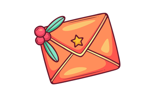 Christmas Card Sticker PNG