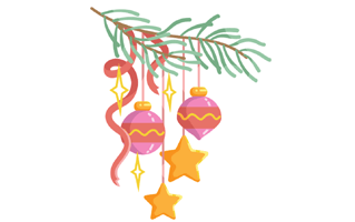 Christmas Decoration Sticker PNG