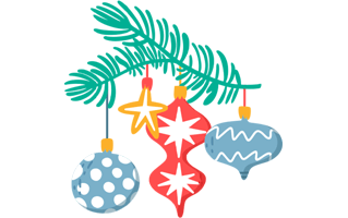 Christmas Decorations Free Sticker PNG
