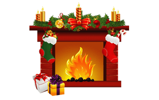 Christmas Fireplace PNG