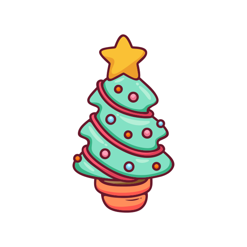Christmas Tree Free Sticker Transparent Clipart