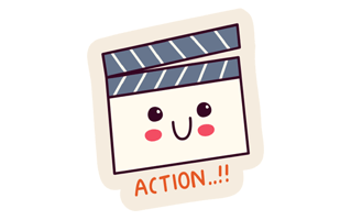 Clapboard Sticker PNG