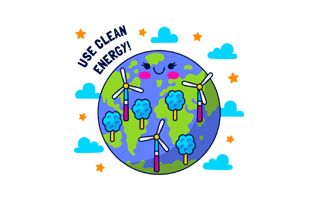 Clean Energy Free Sticker PNG