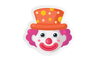Clown Free Sticker PNG