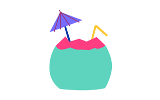 Coconut Free Sticker PNG