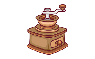 Coffee Grinder Sticker PNG