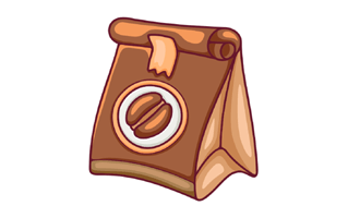 Coffee Pack Sticker PNG