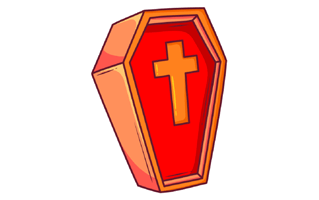 Coffin Sticker PNG