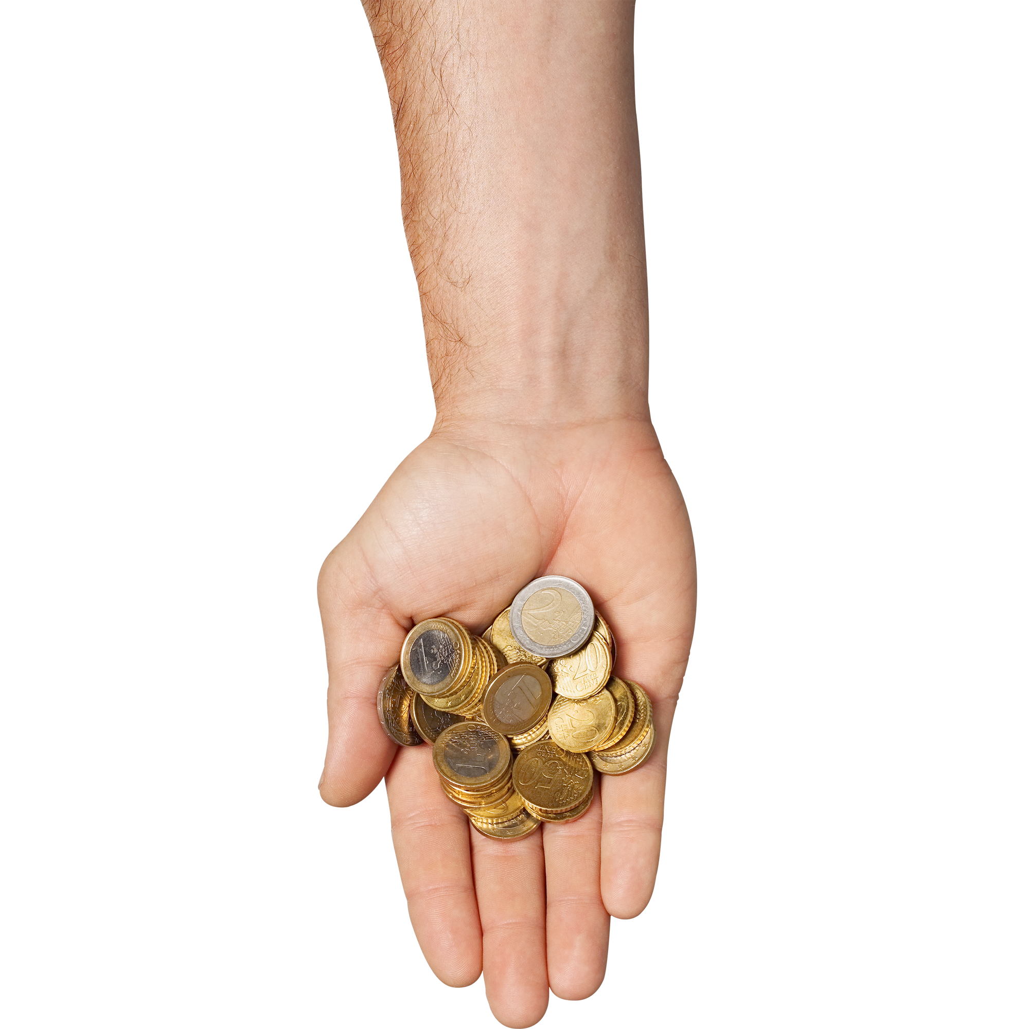 Coin In Hand  Transparent Photo