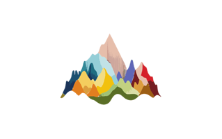 Colorful Mountain PNG