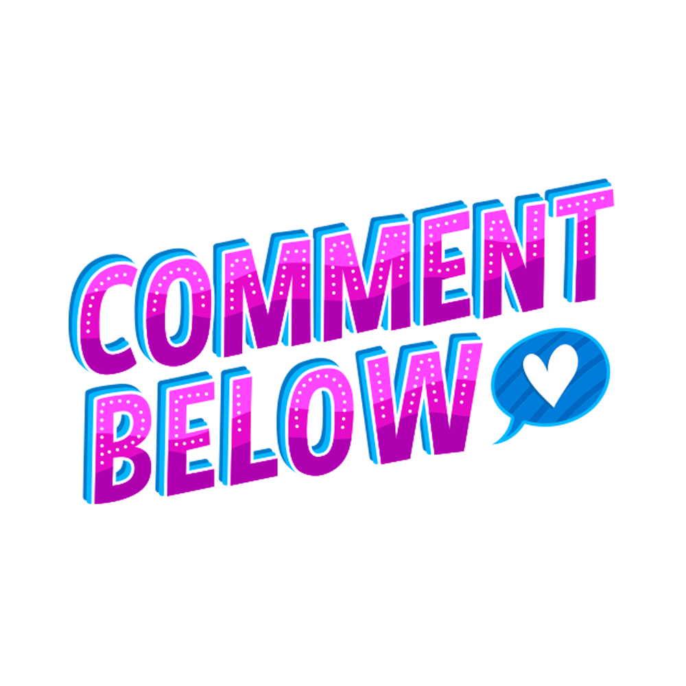 Comment Below Sticker Transparent Photo