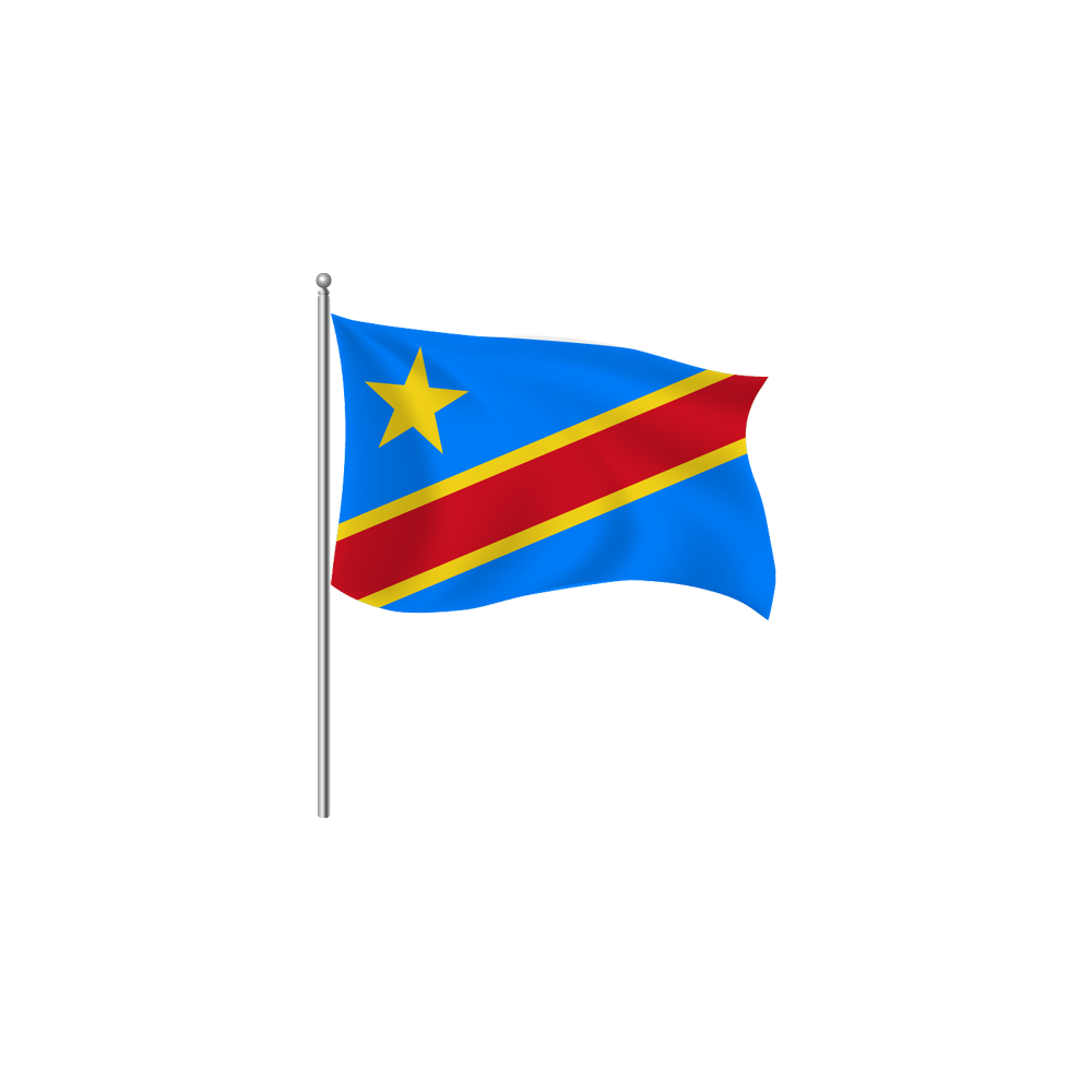 Congo Flag Transparent Clipart