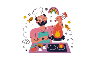 Cook Free Sticker PNG