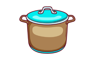 Cooking Pot Sticker PNG