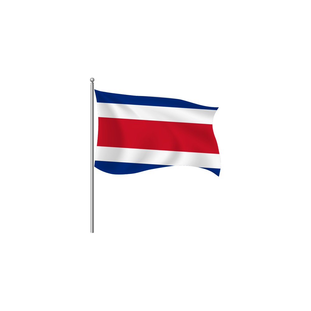 Costa Rica Flag Transparent Photo