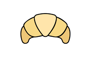 Croissant Sticker PNG