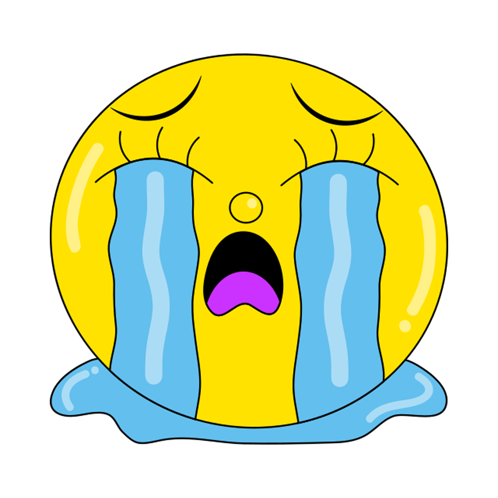 Crying Free Sticker Transparent Image