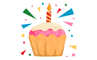 Cupcake Sticker PNG