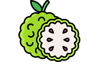 Custard Apple Sticker PNG