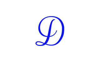 D Alphabet Blue PNG