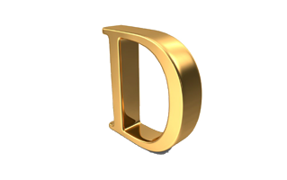 D Alphabet PNG