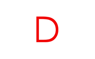 D Alphabet Red PNG