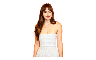 Dakota Johnson in White Dress PNG