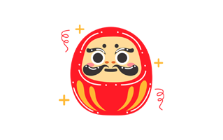Daruma Sticker PNG