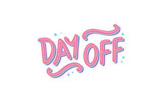 Day Off Sticker PNG